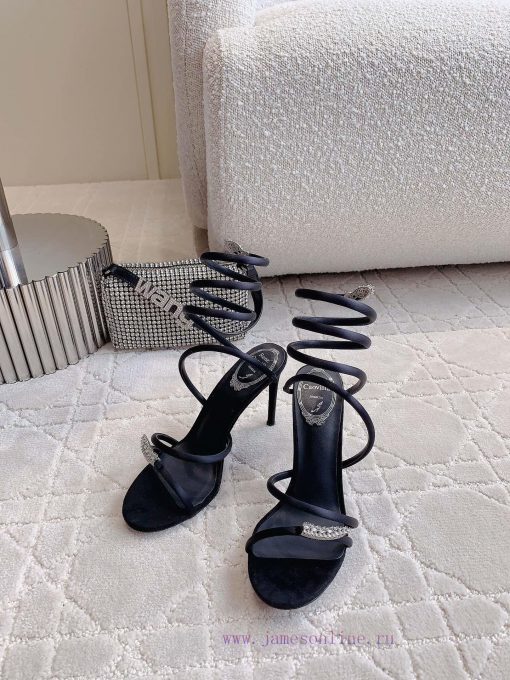 Ren * Caovell *'s new snake shaped rhinestone high-heeled sandals always exude a fairy like asfbf9wq - Image 4