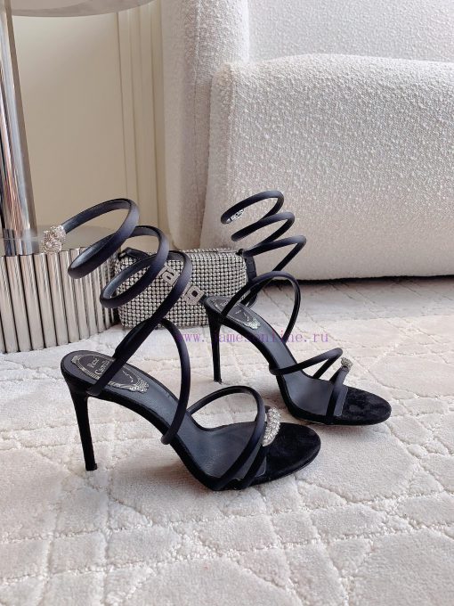 Ren * Caovell *'s new snake shaped rhinestone high-heeled sandals always exude a fairy like asfbf9wq - Image 5