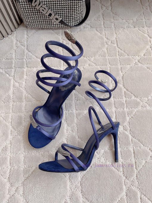 Ren * Caovell *'s new snake shaped rhinestone high-heeled sandals always exude a fairy like kx9a1dhj - Image 6