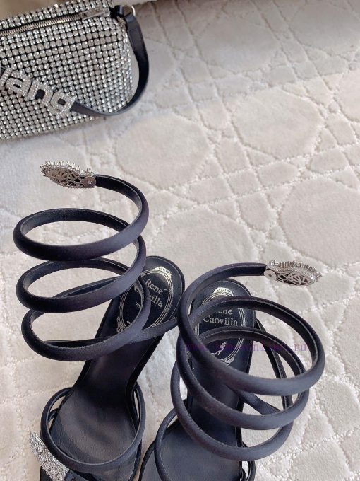 Ren * Caovell *'s new snake shaped rhinestone high-heeled sandals always exude a fairy like asfbf9wq - Image 8