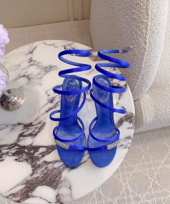 Ren * Caovell *'s new snake shaped rhinestone high-heeled sandals always exude a fairy like nlzcioww