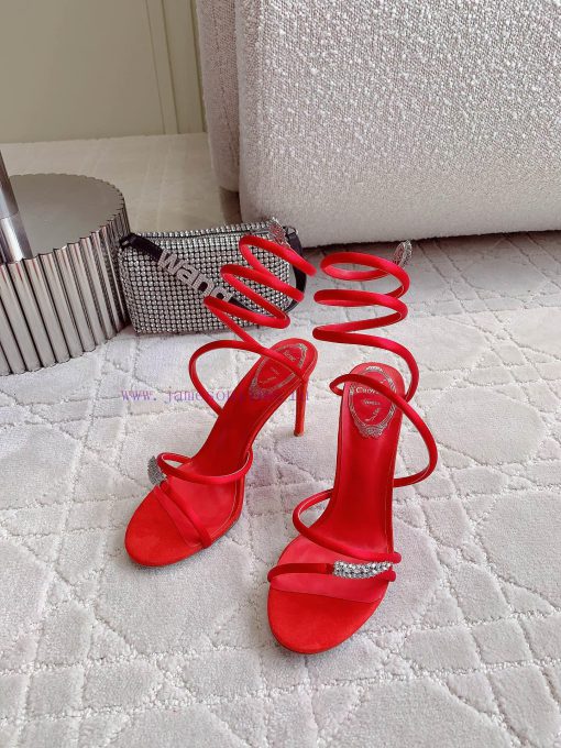 Ren * Caovell *'s new snake shaped rhinestone high-heeled sandals always exude a fairy like pdq95uf0 - Image 4