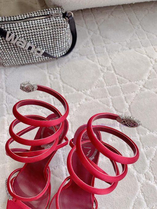 Ren * Caovell *'s new snake shaped rhinestone high-heeled sandals always exude a fairy like zx13bl6p - Image 8