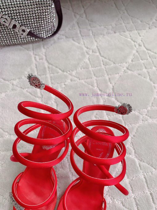 Ren * Caovell *'s new snake shaped rhinestone high-heeled sandals always exude a fairy like pdq95uf0 - Image 8