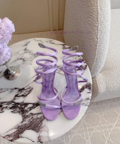 Ren * Caovell *'s new snake shaped rhinestone high-heeled sandals always exude a fairy like eajqjqzq