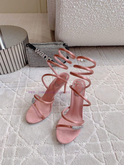 Ren * Caovell *'s new snake shaped rhinestone high-heeled sandals always exude a fairy like 78y3mqns - Image 4