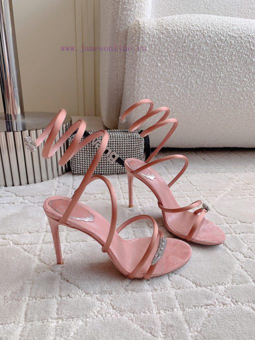 Ren * Caovell *'s new snake shaped rhinestone high-heeled sandals always exude a fairy like 78y3mqns - Image 5