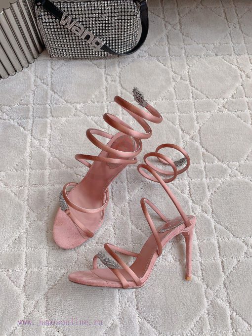 Ren * Caovell *'s new snake shaped rhinestone high-heeled sandals always exude a fairy like 78y3mqns - Image 6