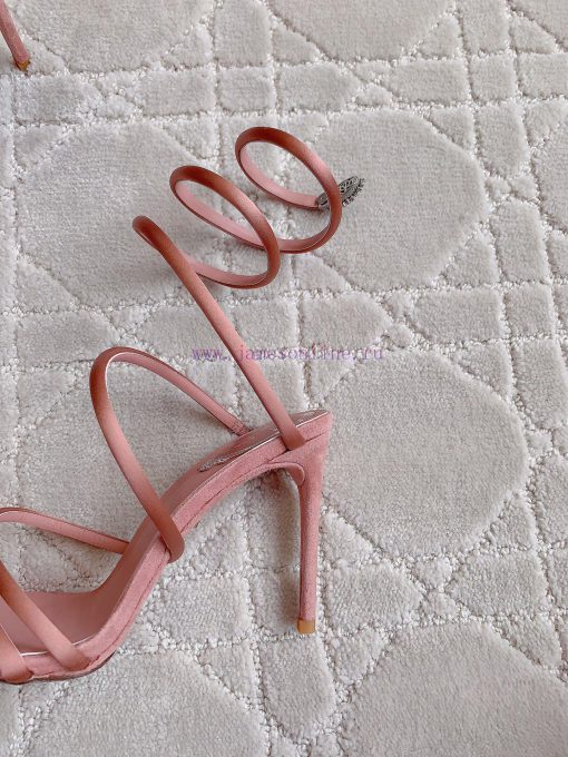Ren * Caovell *'s new snake shaped rhinestone high-heeled sandals always exude a fairy like 78y3mqns - Image 9