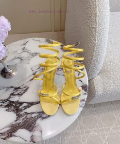 Ren * Caovell *'s new snake shaped rhinestone high-heeled sandals always exude a fairy like v499l7ws
