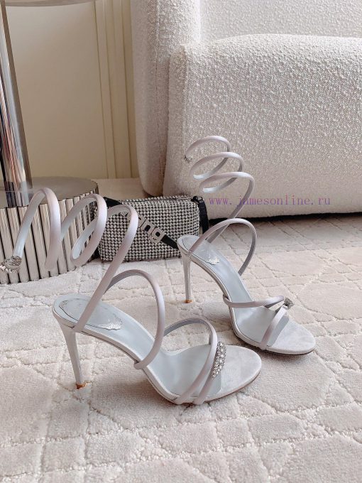 Ren * Caovell *'s new snake shaped rhinestone high-heeled sandals always exude a fairy like dnb1anny - Image 5