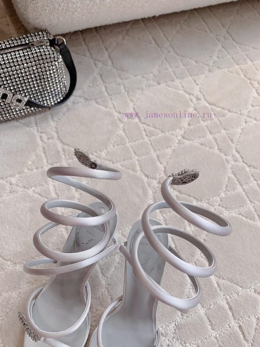 Ren * Caovell *'s new snake shaped rhinestone high-heeled sandals always exude a fairy like dnb1anny - Image 8