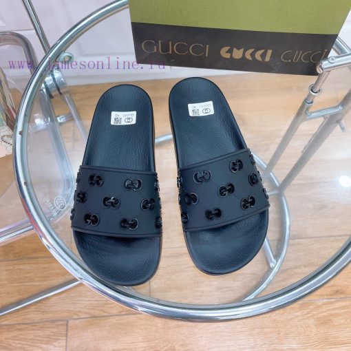 In stock Gucci slippersGucci 2024 couple beach slippers in a single dragOriginal mold openinh3e326lv - Image 2