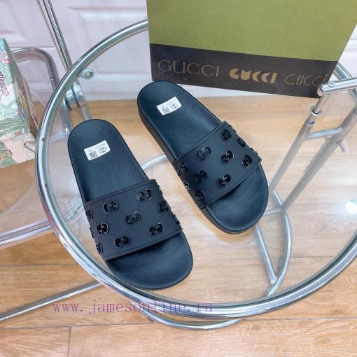 In stock Gucci slippersGucci 2024 couple beach slippers in a single dragOriginal mold openinh3e326lv - Image 3