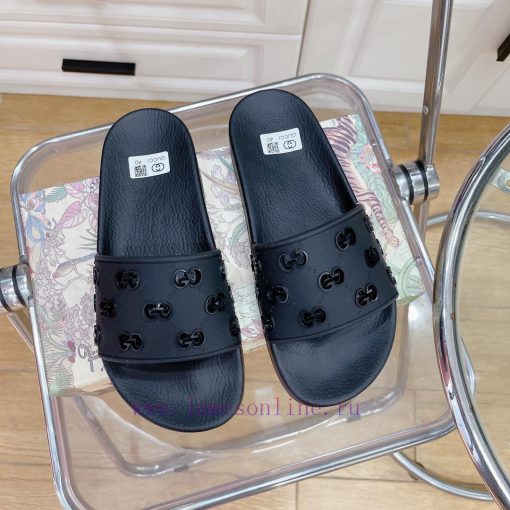 In stock Gucci slippersGucci 2024 couple beach slippers in a single dragOriginal mold openinh3e326lv - Image 5
