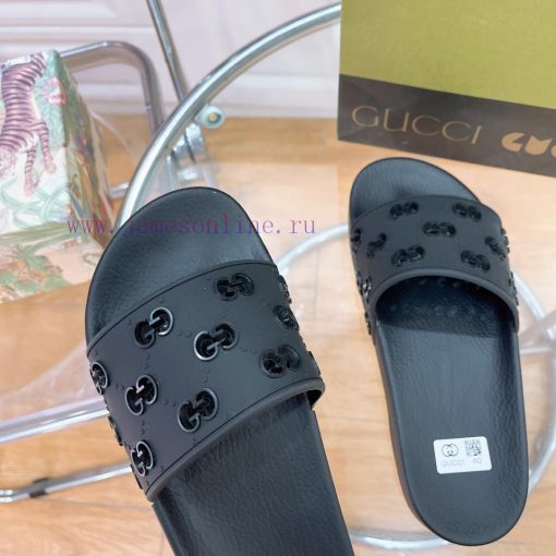 In stock Gucci slippersGucci 2024 couple beach slippers in a single dragOriginal mold openinh3e326lv - Image 7