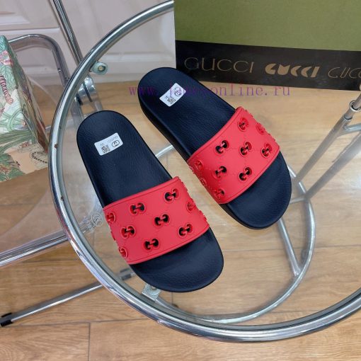 In stock Gucci slippersGucci 2024 couple beach slippers in a single dragOriginal mold openinyxvseih5 - Image 3