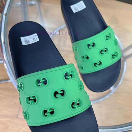 In stock Gucci slippersGucci 2024 couple beach slippers in a single dragOriginal mold openinuawzfe5j - Image 7