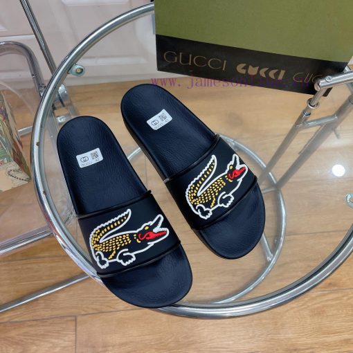 In stock Gucci slippersGucci 2024 couple beach slippers in a single dragOriginal mold openinnei129t6 - Image 3