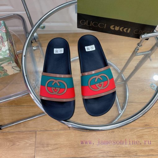 In stock Gucci slippersGucci 2024 couple beach slippers in a single dragOriginal mold openin8jvargr7 - Image 2
