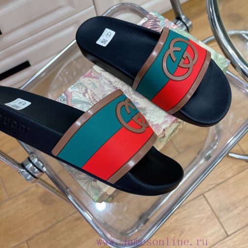 In stock Gucci slippersGucci 2024 couple beach slippers in a single dragOriginal mold openin8jvargr7 - Image 7