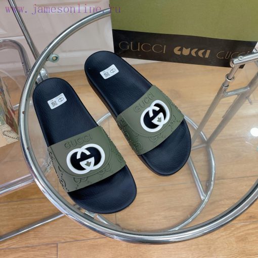 In stock Gucci slippersGucci 2024 couple beach slippers in a single dragOriginal mold openin6otzxfon - Image 3