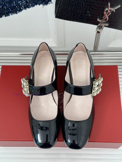 Roger Vivier | RV Classic Diamond BuckleRough heeled Mary Jane single shoesFull of girlish sf0vuqlci - Image 5