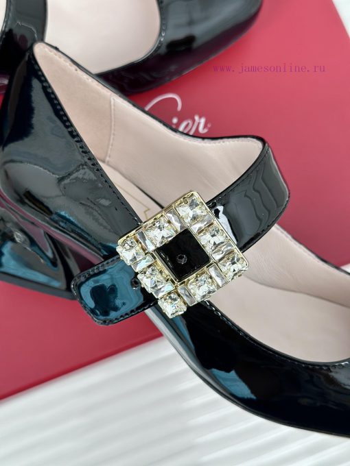 Roger Vivier | RV Classic Diamond BuckleRough heeled Mary Jane single shoesFull of girlish sf0vuqlci - Image 6