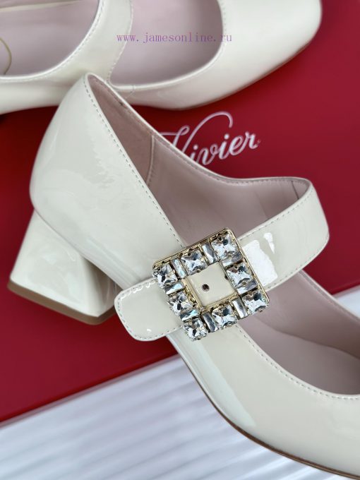 Roger Vivier | RV Classic Diamond BuckleRough heeled Mary Jane single shoesFull of girlish shihslsm0 - Image 6
