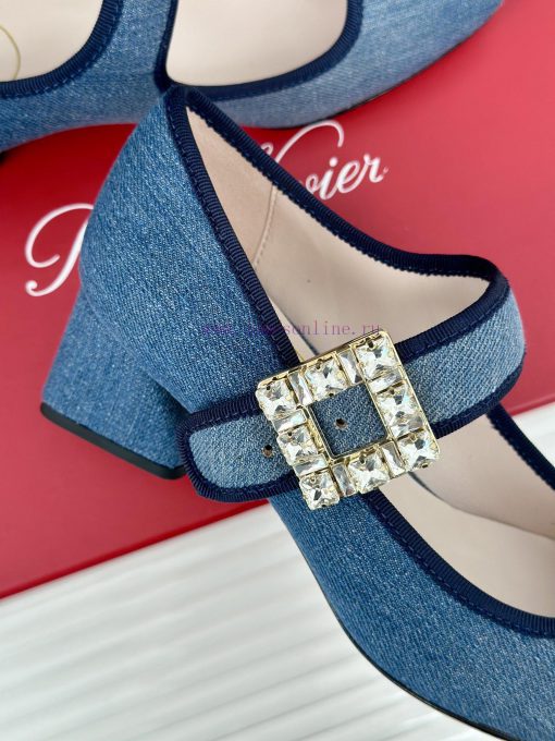 Roger Vivier | RV Classic Diamond BuckleRough heeled Mary Jane single shoesFull of girlish saixym4e7 - Image 6