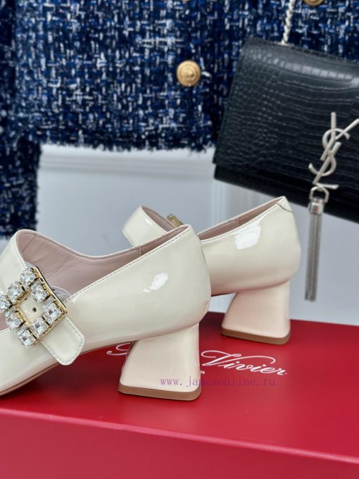 Roger Vivier | RV Classic Diamond BuckleRough heeled Mary Jane single shoesFull of girlish shihslsm0 - Image 7