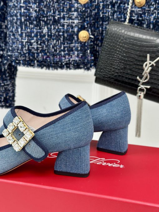 Roger Vivier | RV Classic Diamond BuckleRough heeled Mary Jane single shoesFull of girlish saixym4e7 - Image 7