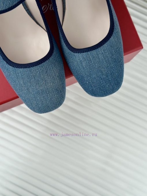 Roger Vivier | RV Classic Diamond BuckleRough heeled Mary Jane single shoesFull of girlish saixym4e7 - Image 8