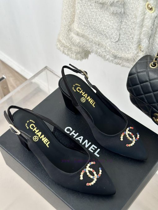 Chanel | Chanel 24P New Product ClassicDouble C-pointed back empty sandalsThe shoe upper is gel5pvaj - Image 4