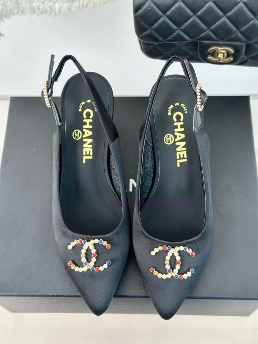 Chanel | Chanel 24P New Product ClassicDouble C-pointed back empty sandalsThe shoe upper is gel5pvaj - Image 5