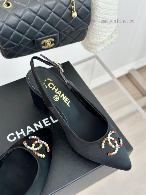 Chanel | Chanel 24P New Product ClassicDouble C-pointed back empty sandalsThe shoe upper is gel5pvaj - Image 6
