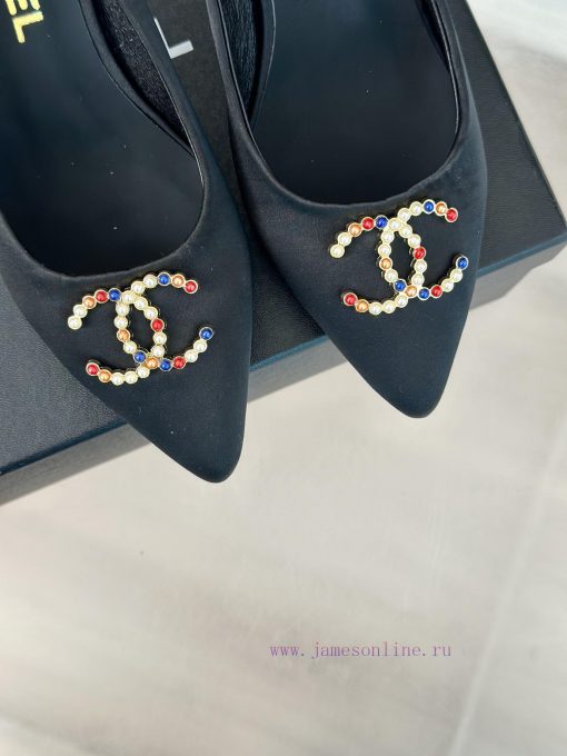Chanel | Chanel 24P New Product ClassicDouble C-pointed back empty sandalsThe shoe upper is gel5pvaj - Image 8