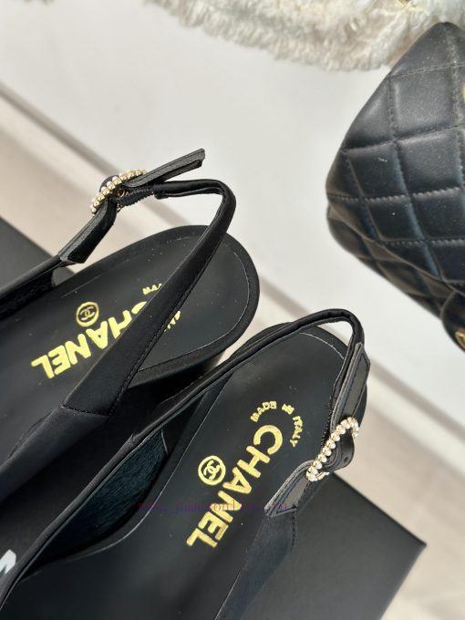 Chanel | Chanel 24P New Product ClassicDouble C-pointed back empty sandalsThe shoe upper is gel5pvaj - Image 9