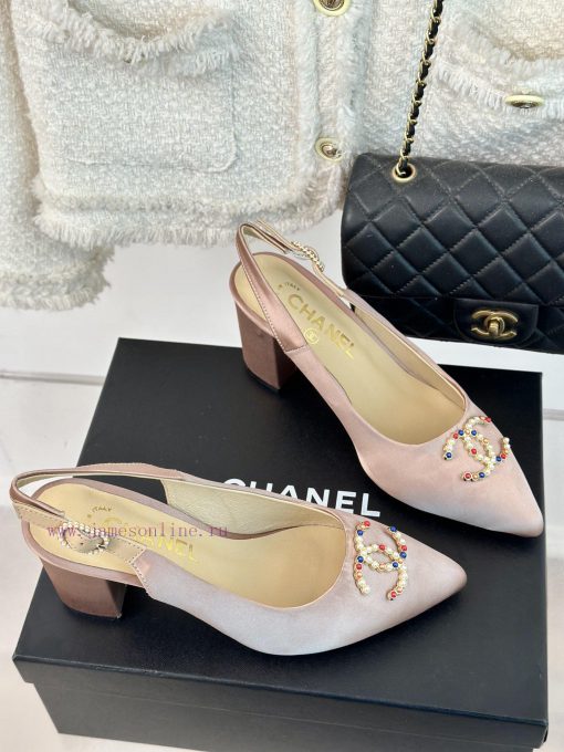 Chanel | Chanel 24P New Product ClassicDouble C-pointed back empty sandalsThe shoe upper is tv7ec71f - Image 4