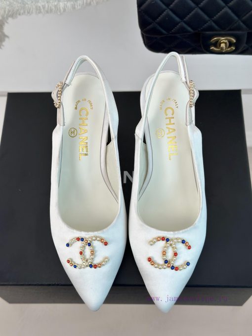 Chanel | Chanel 24P New Product ClassicDouble C-pointed back empty sandalsThe shoe upper is 1v7olbdt - Image 5
