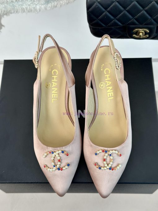 Chanel | Chanel 24P New Product ClassicDouble C-pointed back empty sandalsThe shoe upper is tv7ec71f - Image 5