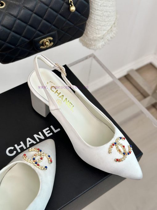Chanel | Chanel 24P New Product ClassicDouble C-pointed back empty sandalsThe shoe upper is 1v7olbdt - Image 6