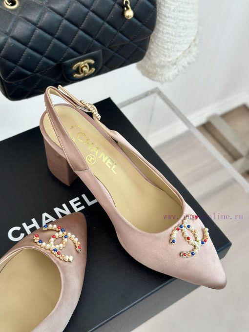 Chanel | Chanel 24P New Product ClassicDouble C-pointed back empty sandalsThe shoe upper is tv7ec71f - Image 6