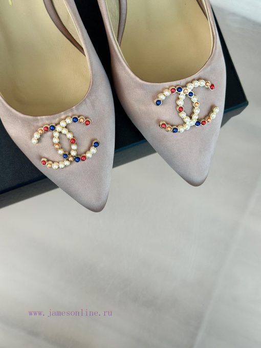 Chanel | Chanel 24P New Product ClassicDouble C-pointed back empty sandalsThe shoe upper is tv7ec71f - Image 8