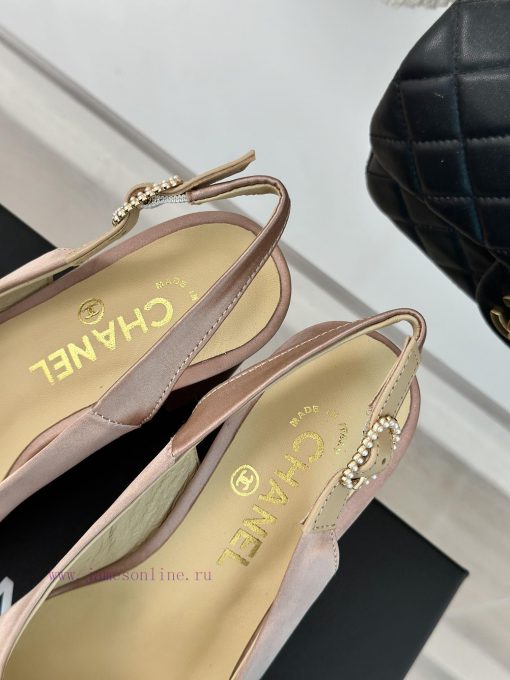 Chanel | Chanel 24P New Product ClassicDouble C-pointed back empty sandalsThe shoe upper is tv7ec71f - Image 9