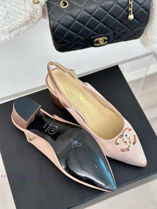 Chanel | Chanel 24P New Product ClassicDouble C-pointed back empty sandalsThe shoe upper is tv7ec71f - Image 10
