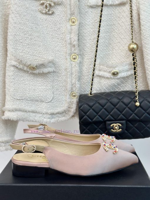Chanel | Chanel 24P New Product ClassicDouble C-pointed back empty sandalsThe shoe upper is hyq56k3f - Image 2