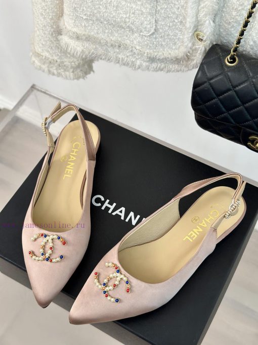 Chanel | Chanel 24P New Product ClassicDouble C-pointed back empty sandalsThe shoe upper is hyq56k3f - Image 3