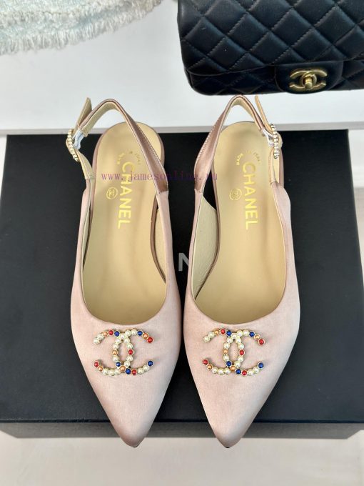 Chanel | Chanel 24P New Product ClassicDouble C-pointed back empty sandalsThe shoe upper is hyq56k3f - Image 5