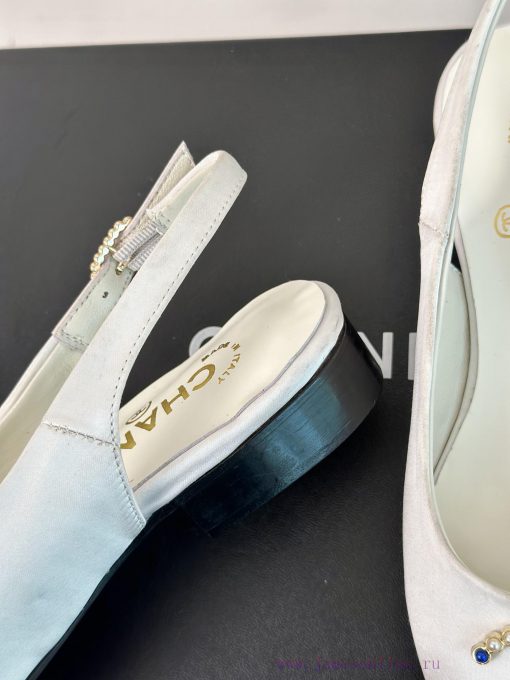Chanel | Chanel 24P New Product ClassicDouble C-pointed back empty sandalsThe shoe upper is giy6o0xd - Image 7